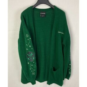 Harry Potter Wizarding World Slytherin House Embroidered Cardigan Official Merch